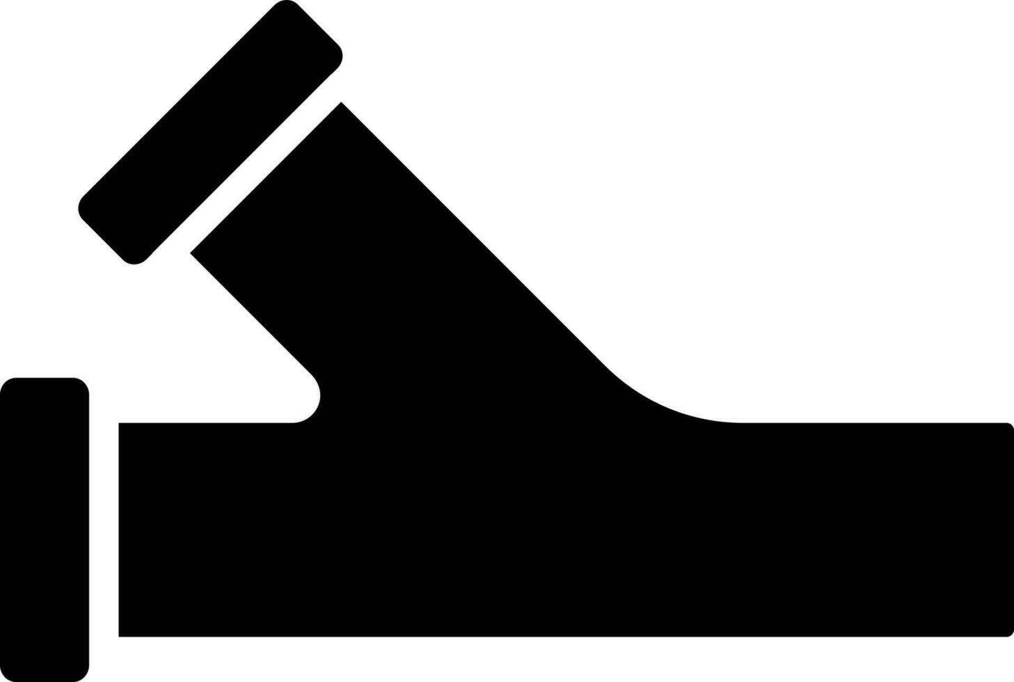 Rohr Glyphe Symbol im eben Stil. vektor