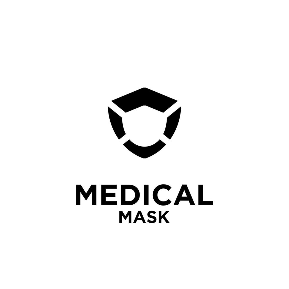 medicinsk mask ikon vektor logo mall illustration design