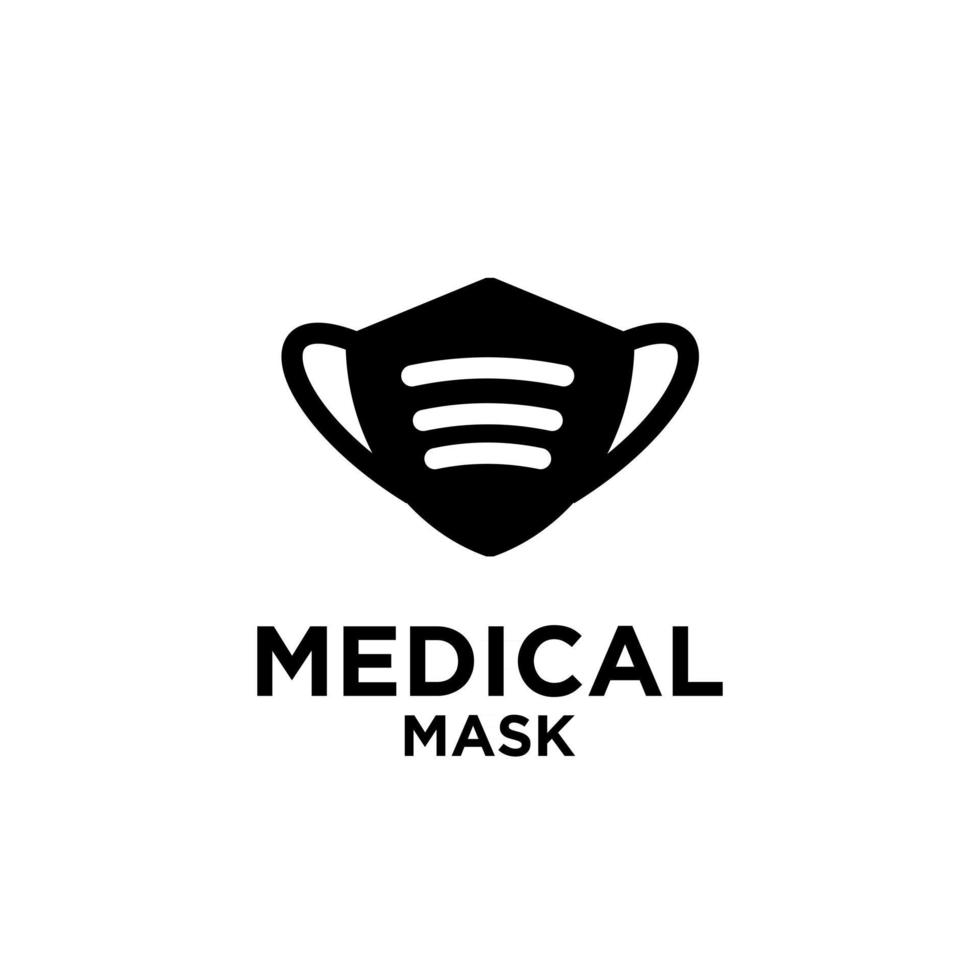 medizinische Maske Symbol Vektor Logo Vorlage Illustration Design