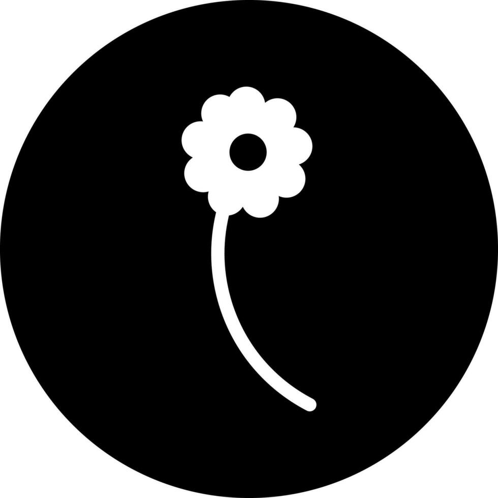 glyf blomma ikon eller symbol. vektor