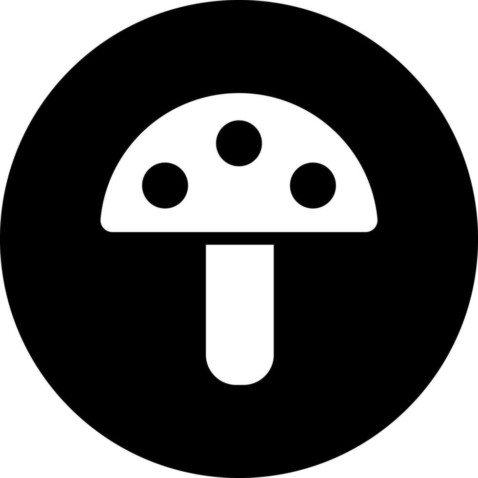 Glyphe Pilz Symbol oder Symbol. vektor