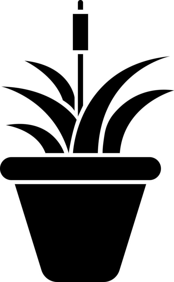 Glyphe Aloe vera Pflanze Symbol oder Symbol. vektor