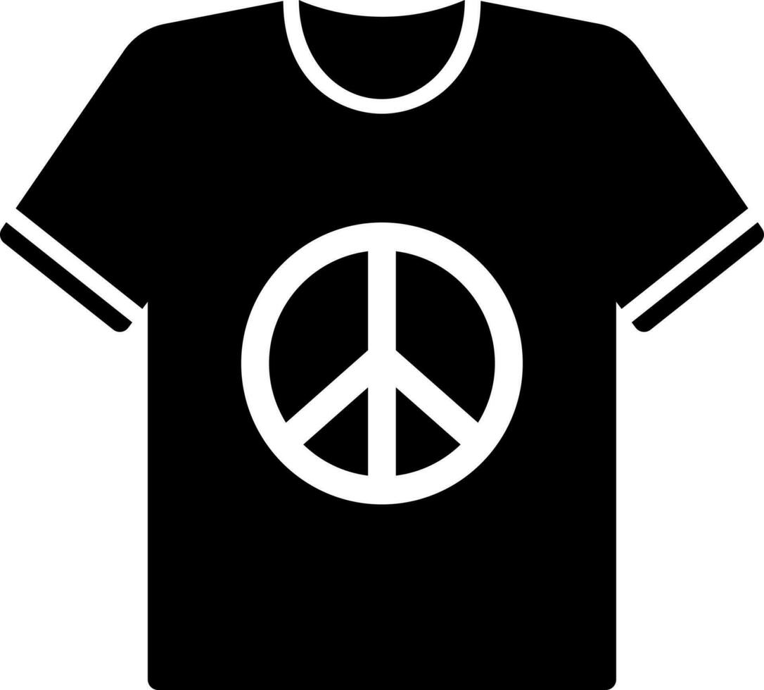 Vektor Illustration von Frieden Symbol auf T-Shirt.