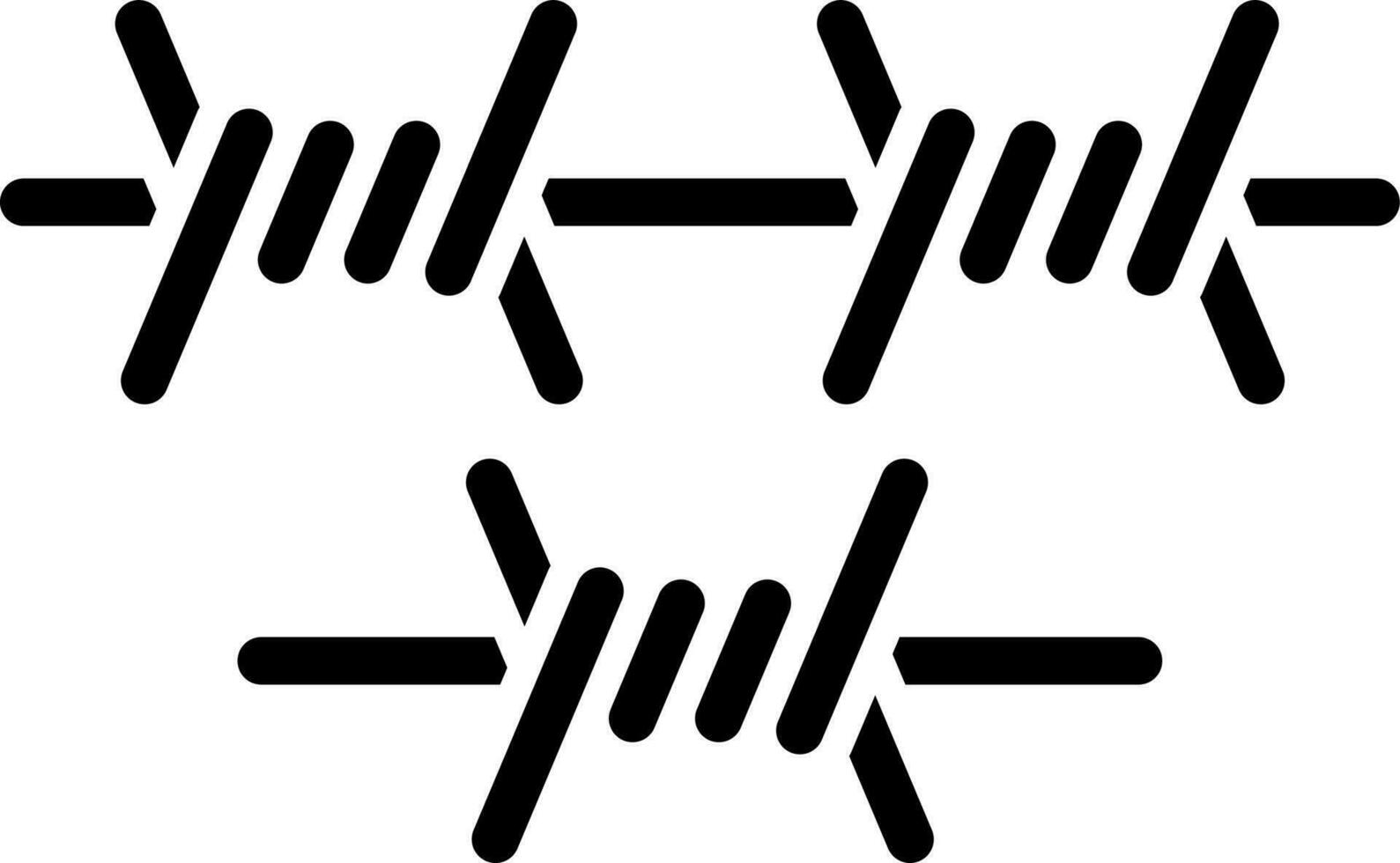 hullingförsedda tråd ikon i svart Färg. vektor