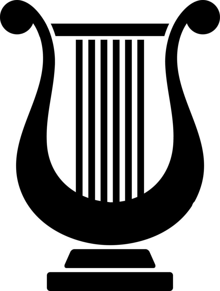 Harfe Glyphe Symbol im eben Stil. vektor