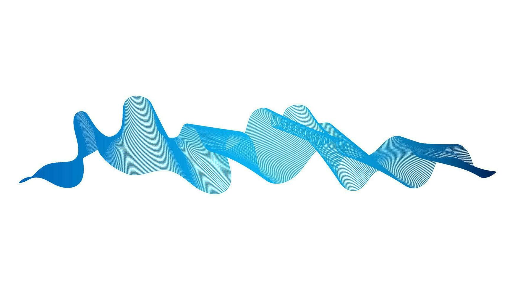 abstrakt Hintergrund mit Blau Welle Gradient Linien auf Weiß Hintergrund. modern Technologie Hintergrund, Welle Design. Vektor Illustration