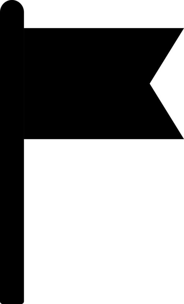 Zeichen Flagge Symbol im schwarz Farbe. vektor