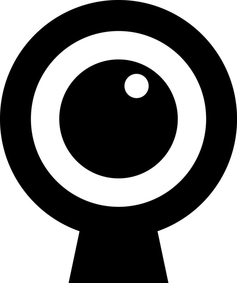 schwarz und Weiß Illustration von Netz Kamera Symbol. vektor