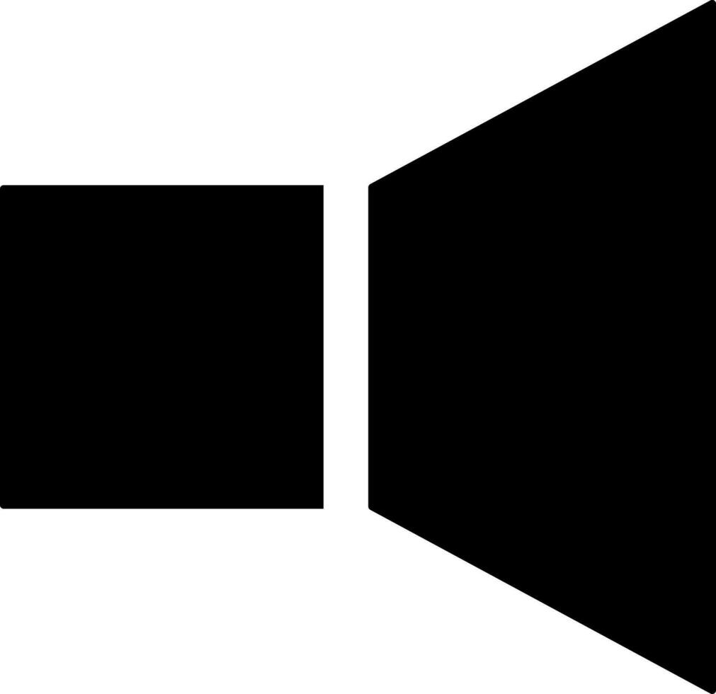 Illustration von Klang Lautsprecher Glyphe Symbol. vektor