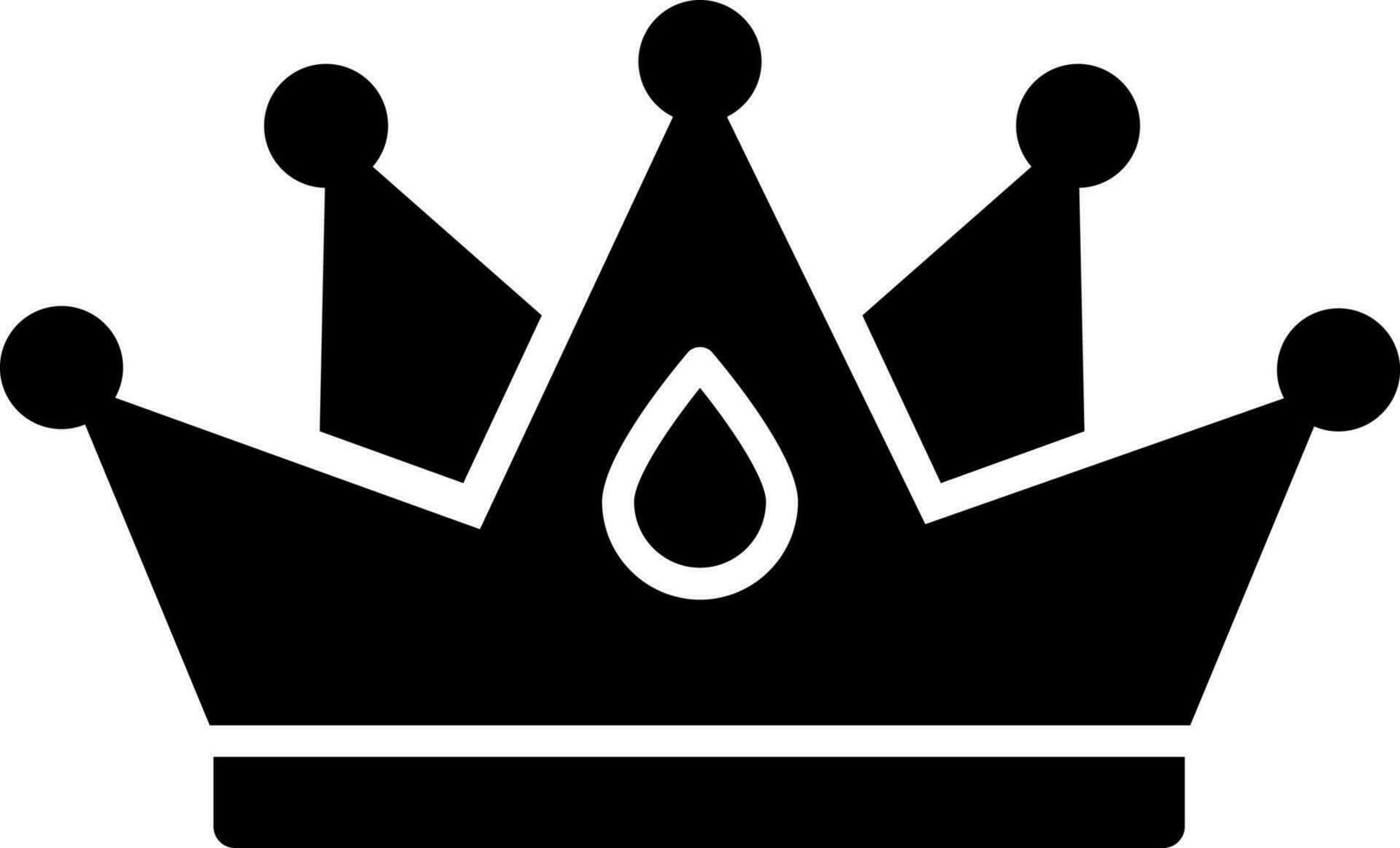 krona glyf ikon i platt stil. vektor