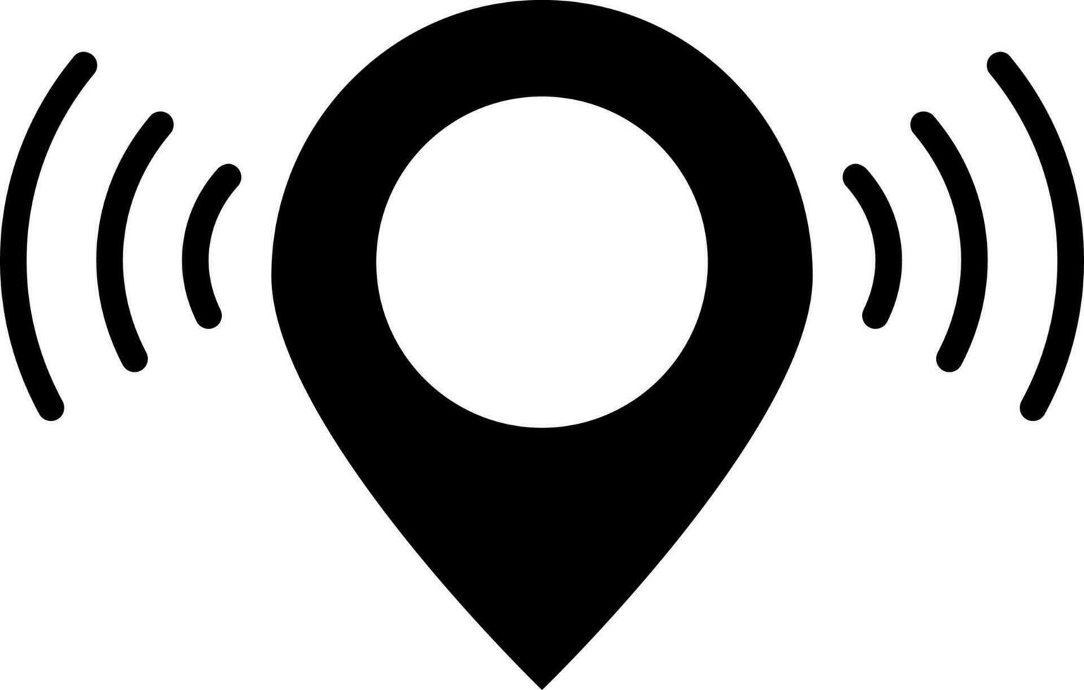 Karta stift ikon eller symbol i svart och vit Färg. vektor