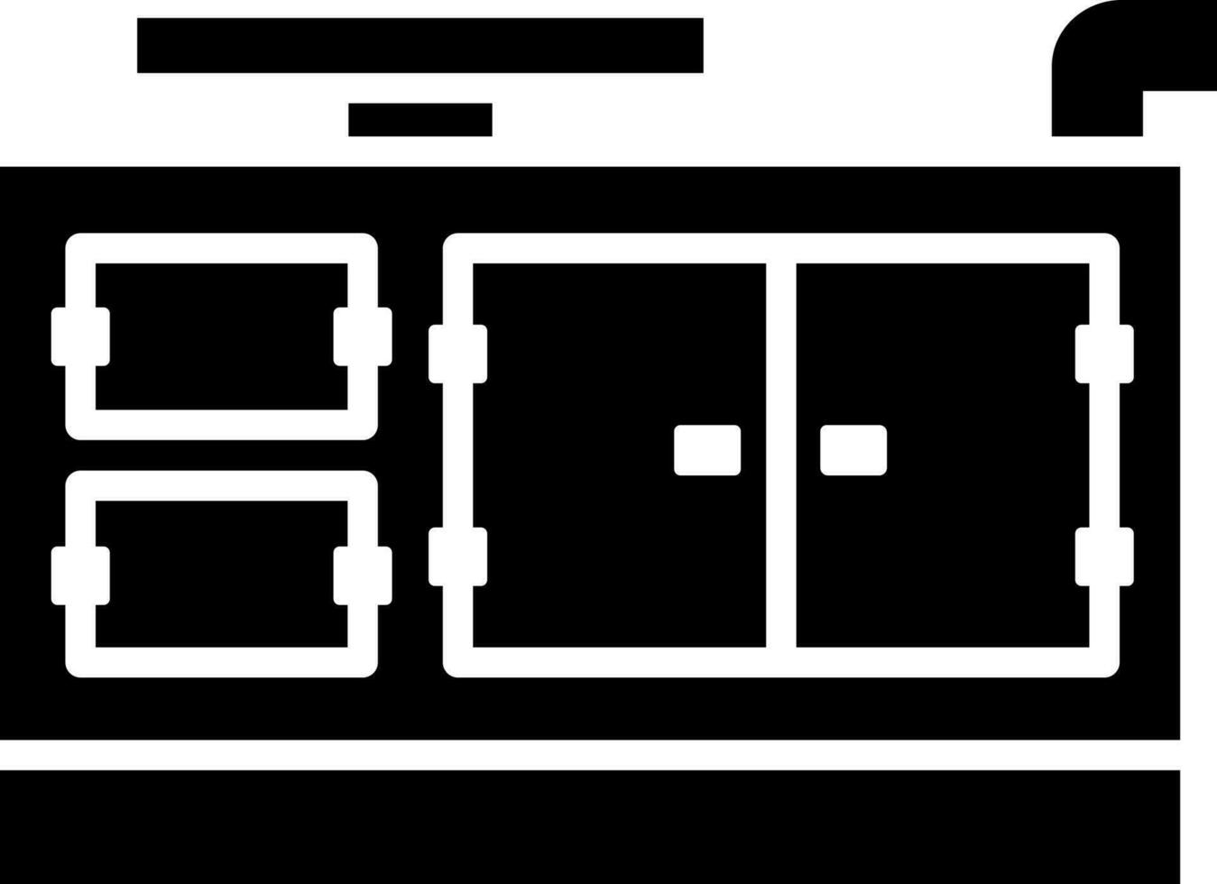 generator ikon i svart och vit Färg. vektor