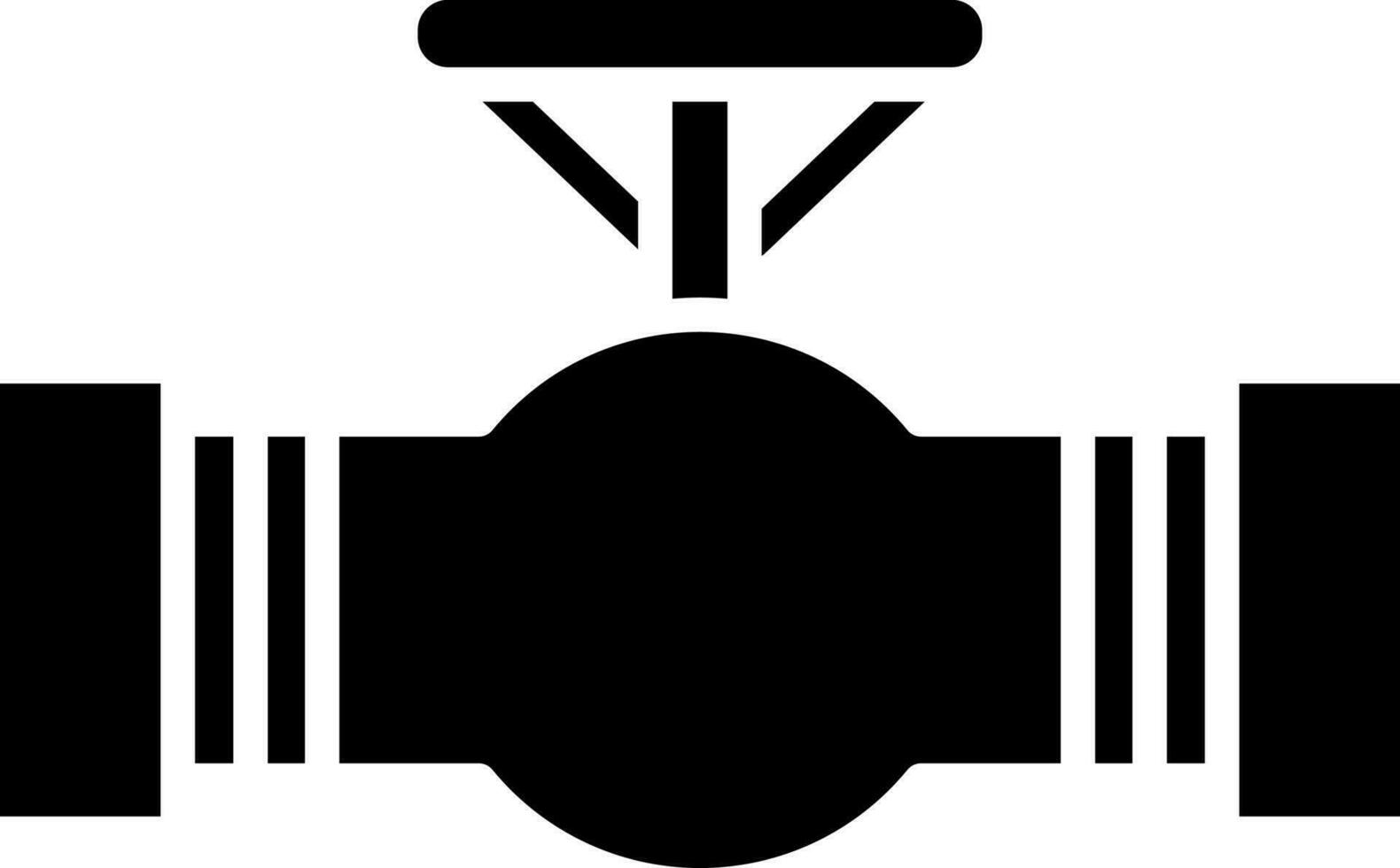 schwarz und Weiß Illustration von Main Pipeline Symbol. vektor