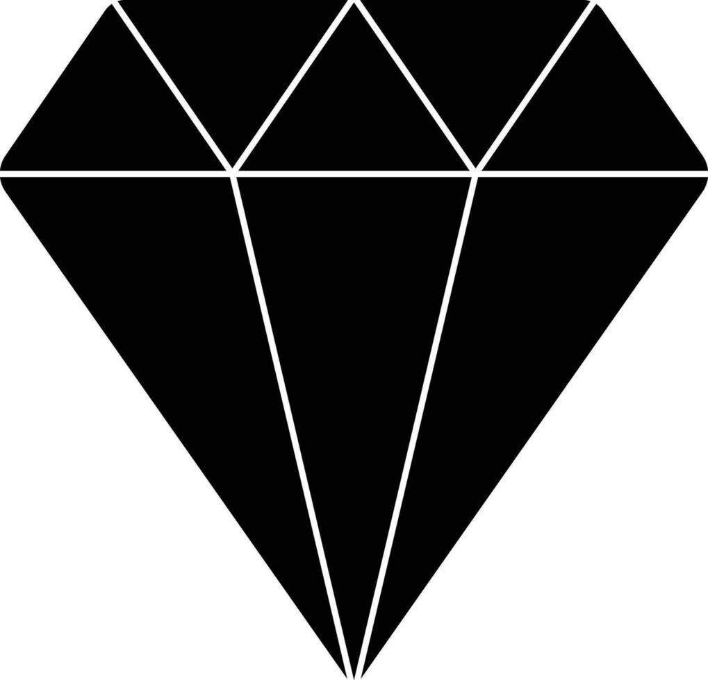 kreativ Diamant Symbol im schwarz und Weiß Stil. vektor