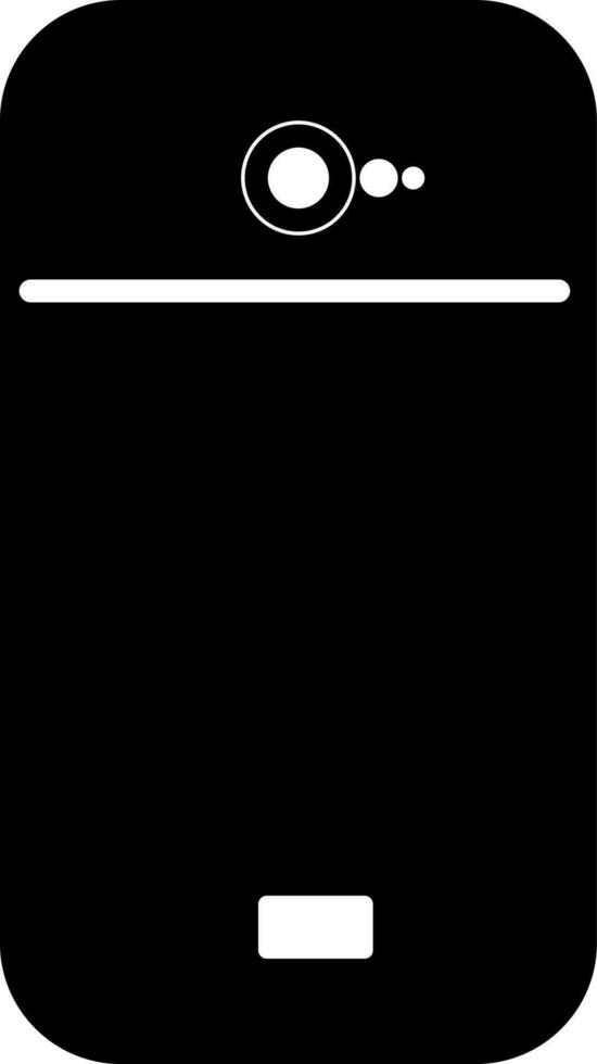 schwarz und Weiß Telefon Fall mit Kamera. vektor