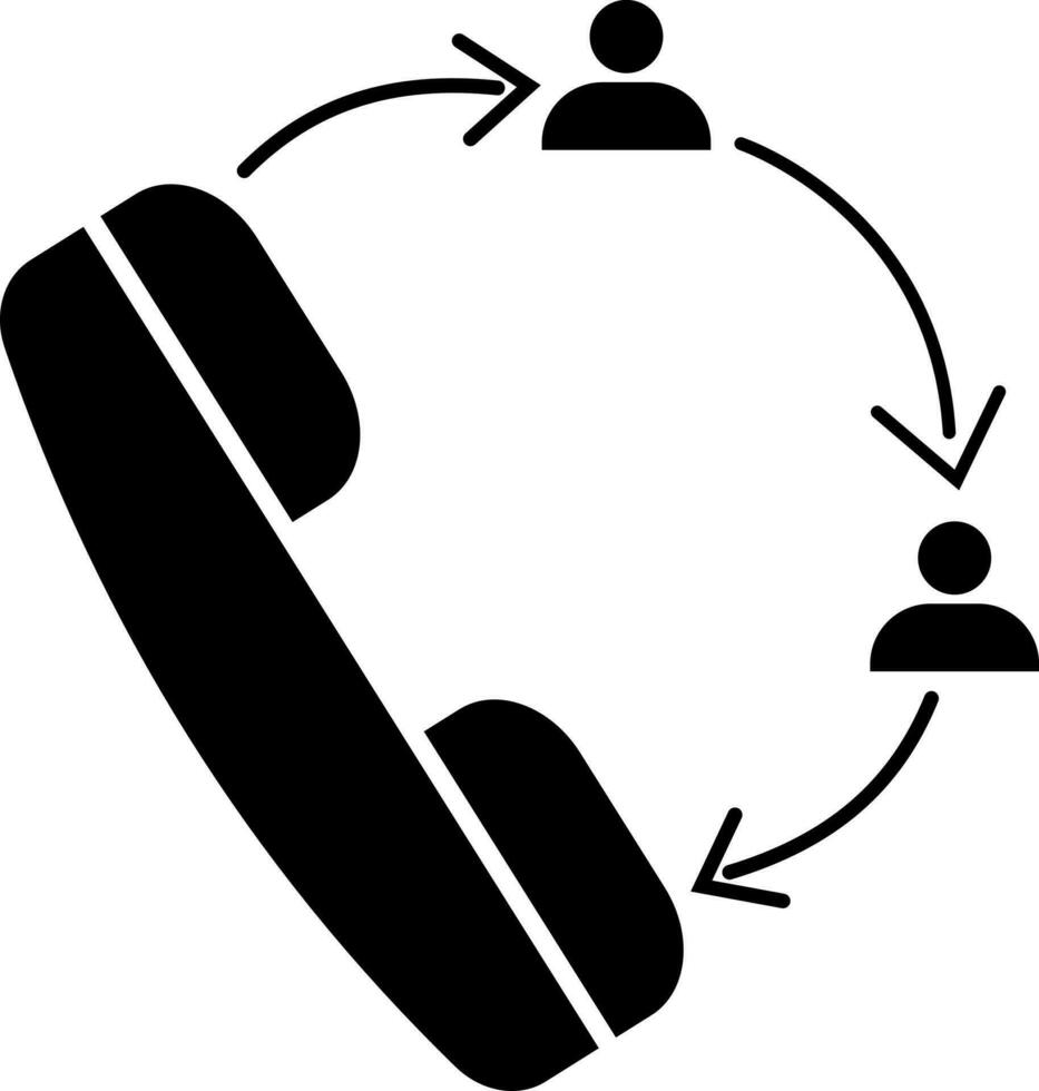Illustration von Warteschlange Symbol im schwarz Farbe. vektor