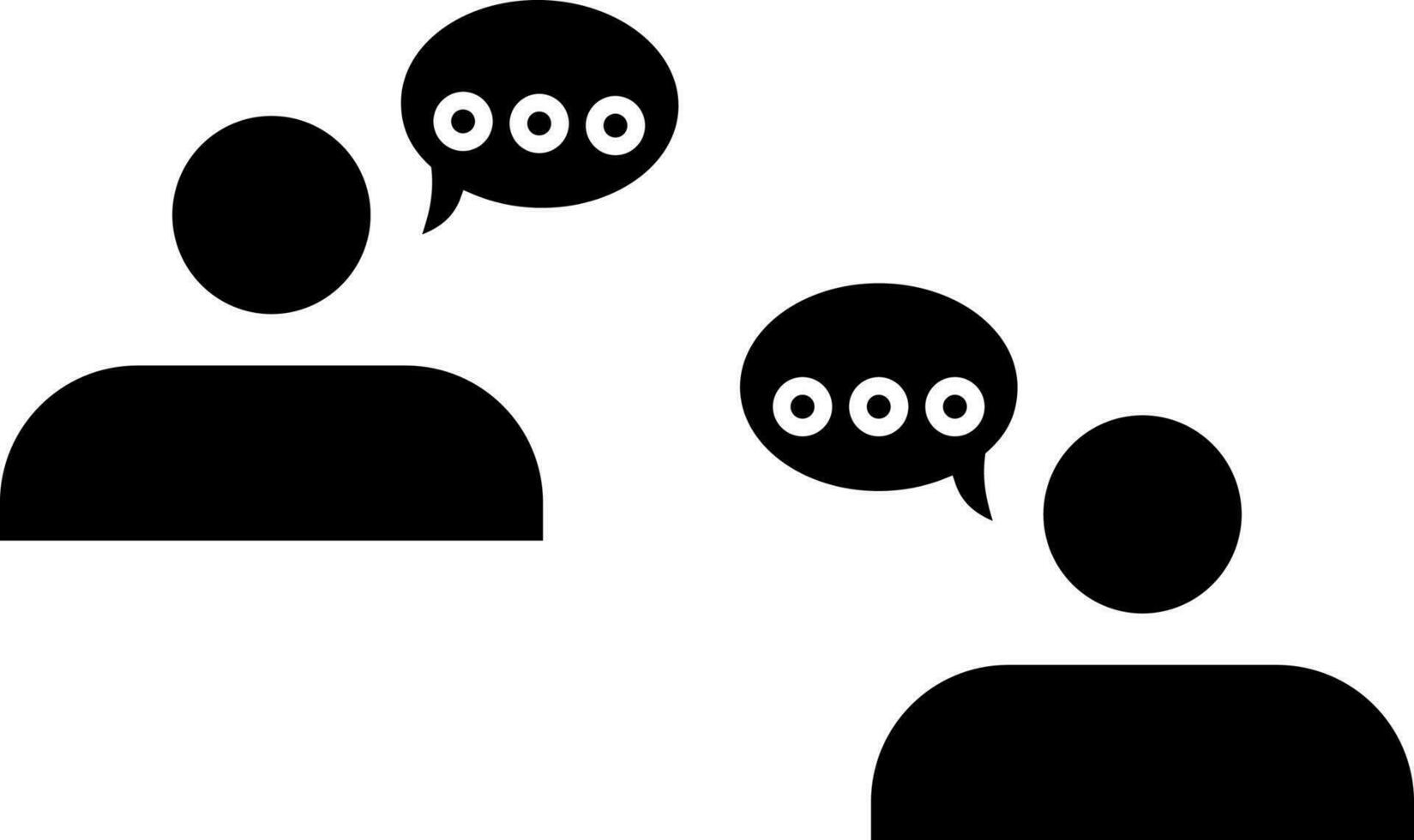 illustration av svart konversation ikon. vektor