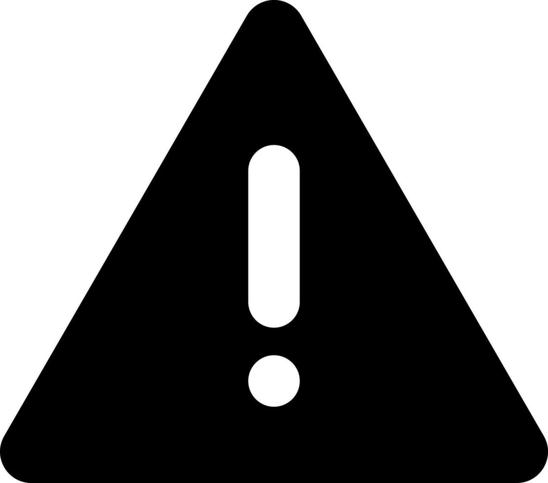 varning meddelande glyf ikon eller symbol. vektor
