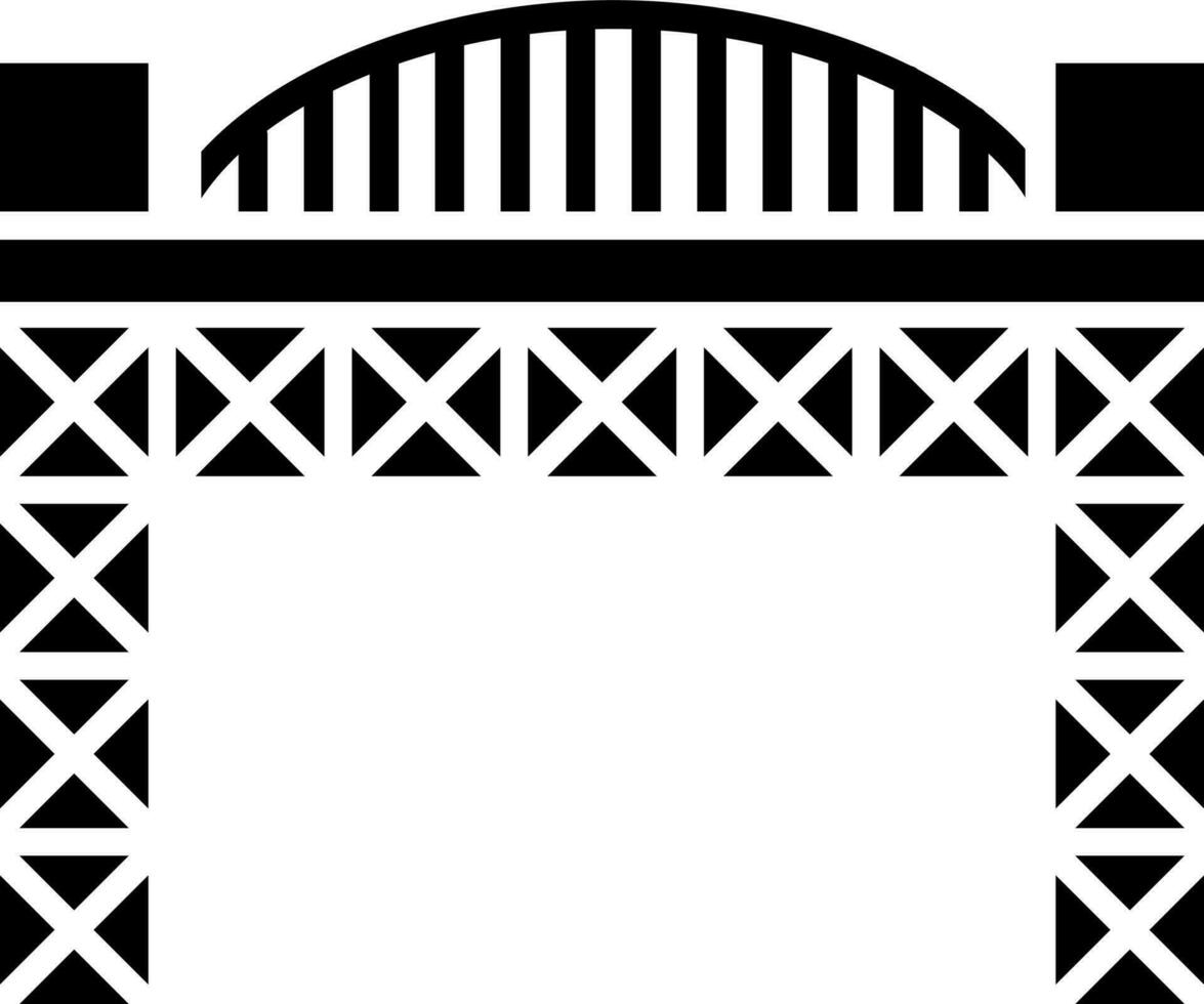 Sydney Hafen Brücke Glyphe Symbol. vektor
