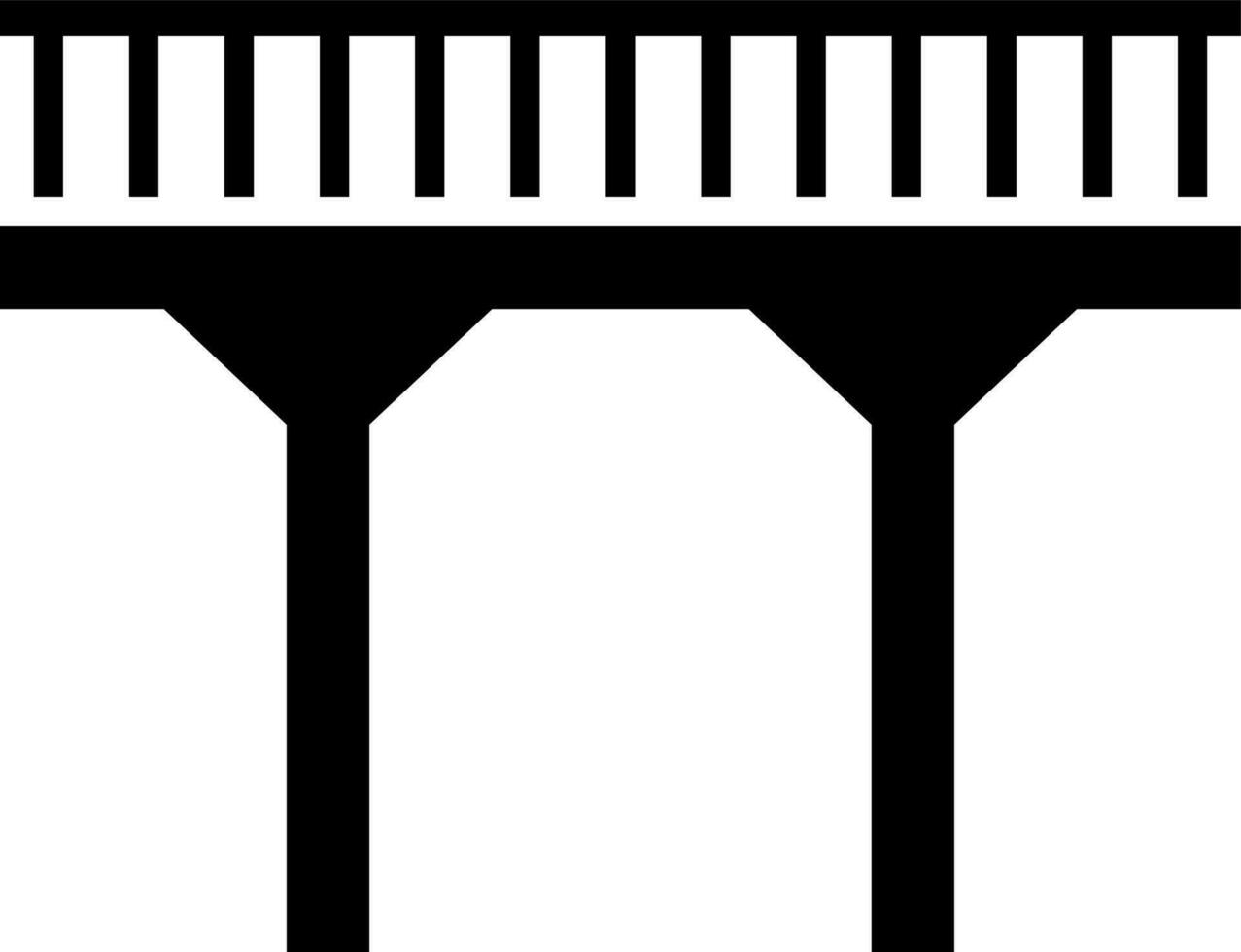 bro ikon i svart och vit Färg. vektor