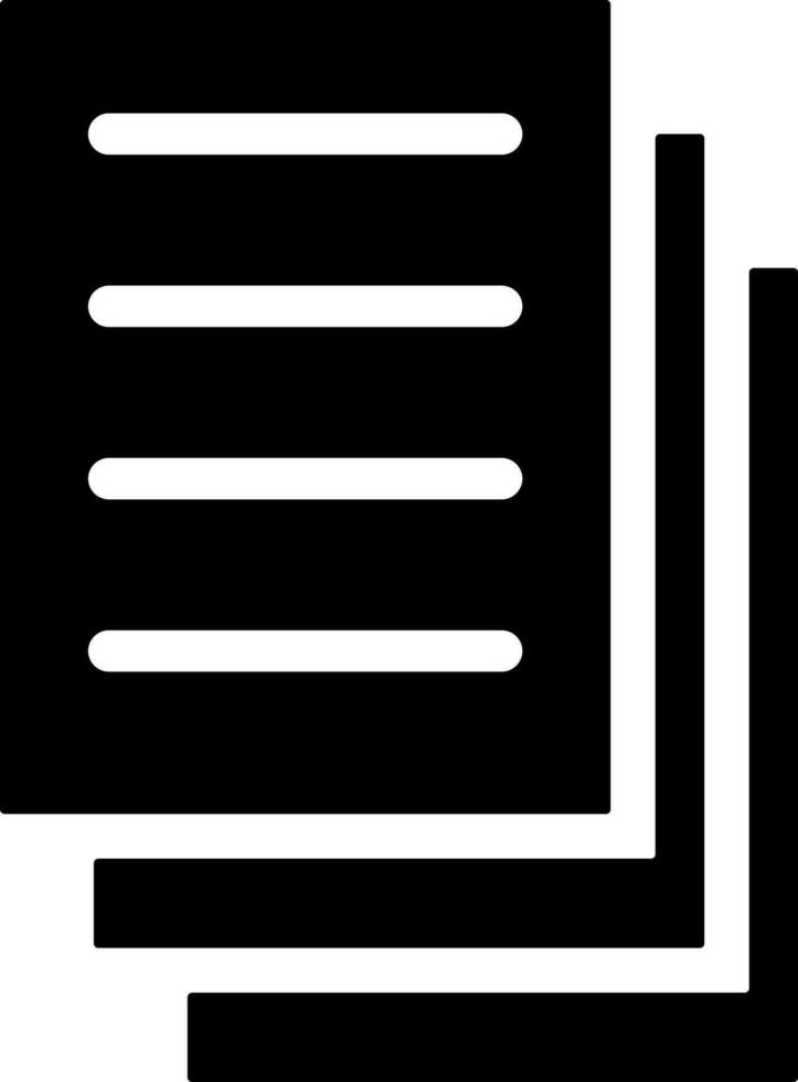 papper ark ikon i svart och vit Färg. vektor