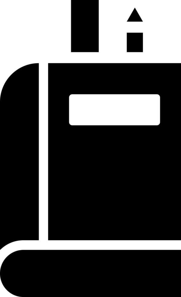 svart och vit illustration av brevpapper ikon. vektor