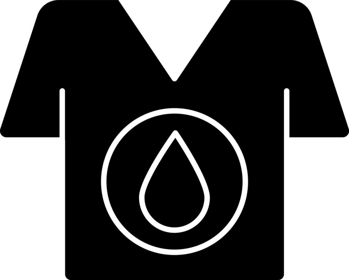 Blut Spende Freiwillige T-Shirt Symbol. vektor