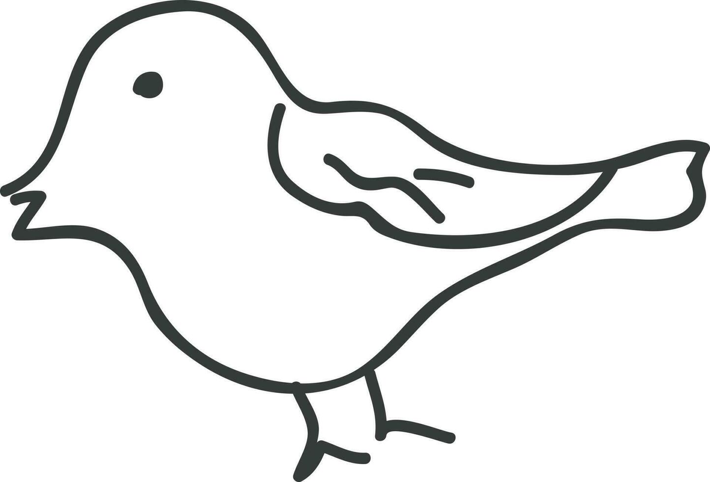 illustration av en fågel. vektor