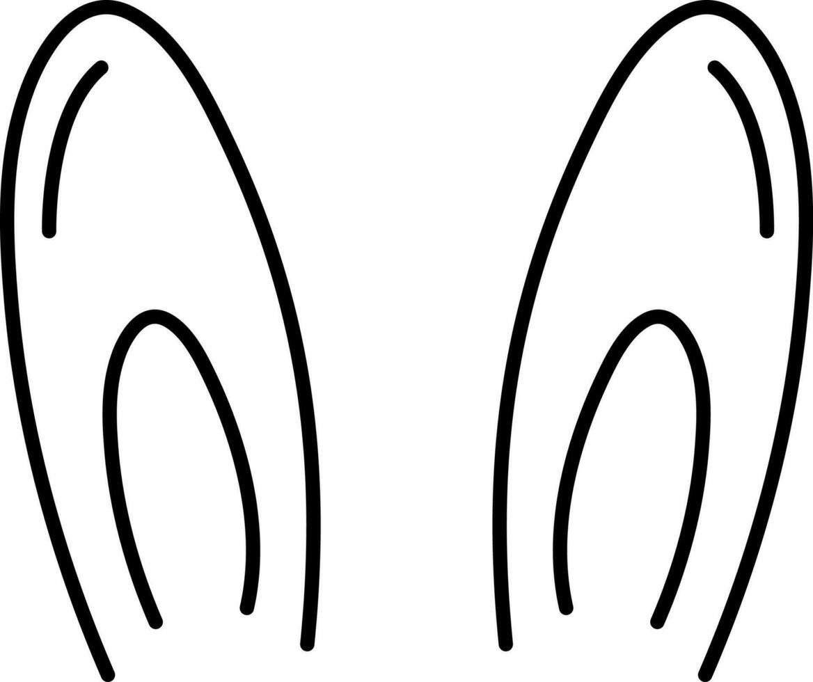 platt illustration av kanin öron. vektor