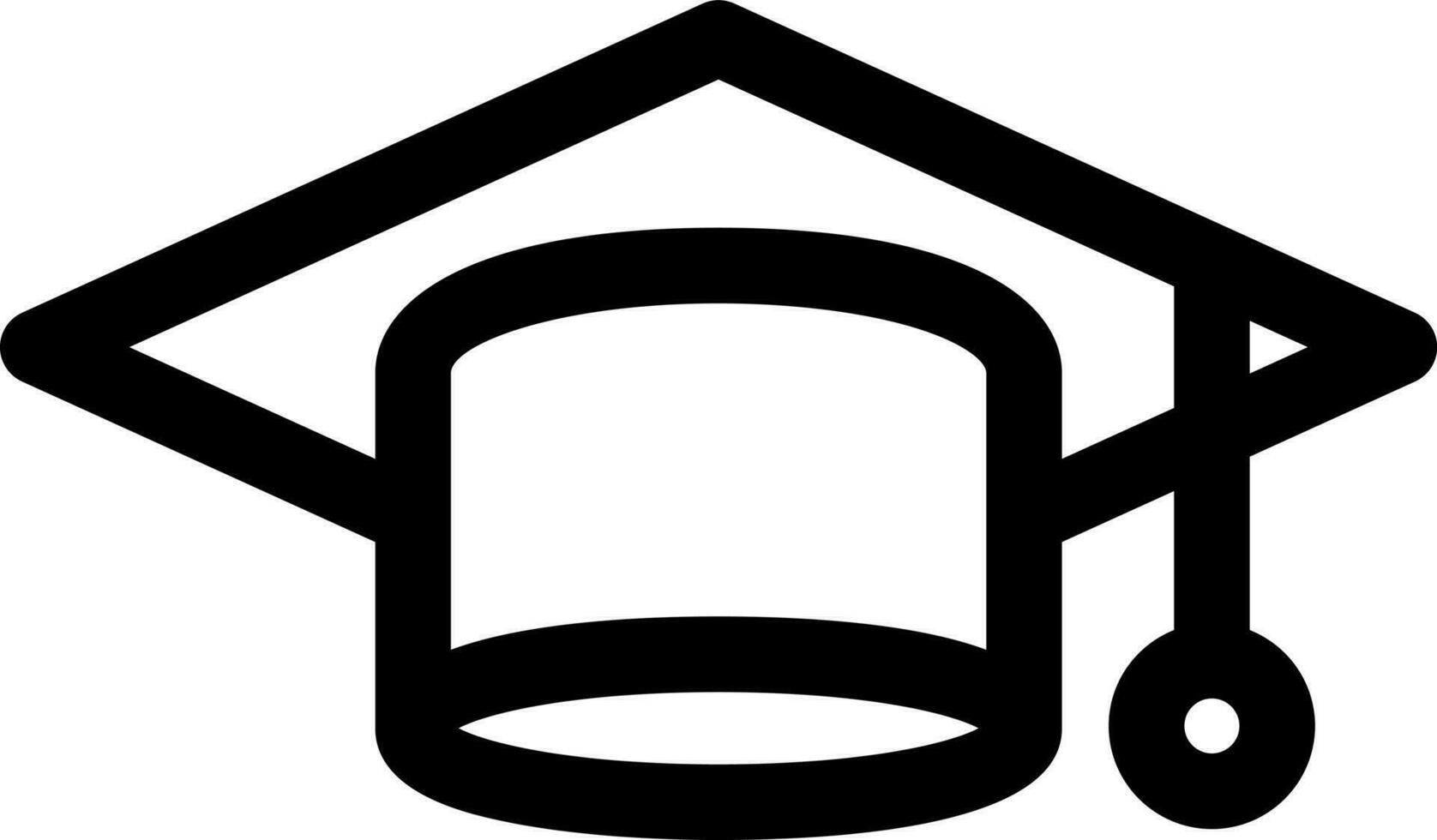 isolerat illustration av gradering keps ikon. vektor