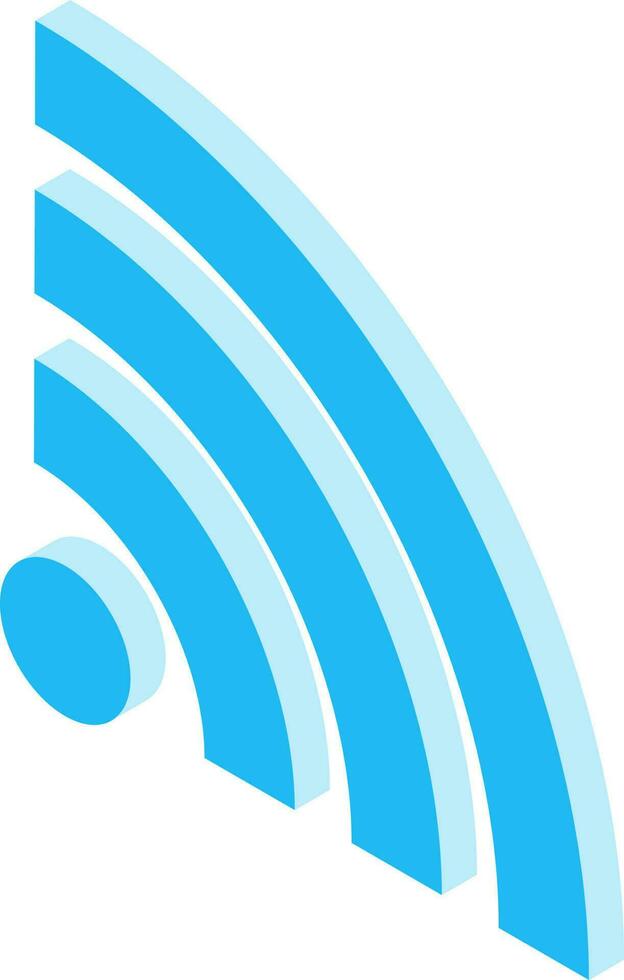 3d isometrisk wiFi signal ikon. vektor