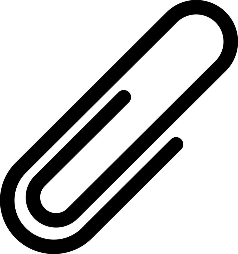 isoliert Papier Clip Symbol oder Symbol. vektor