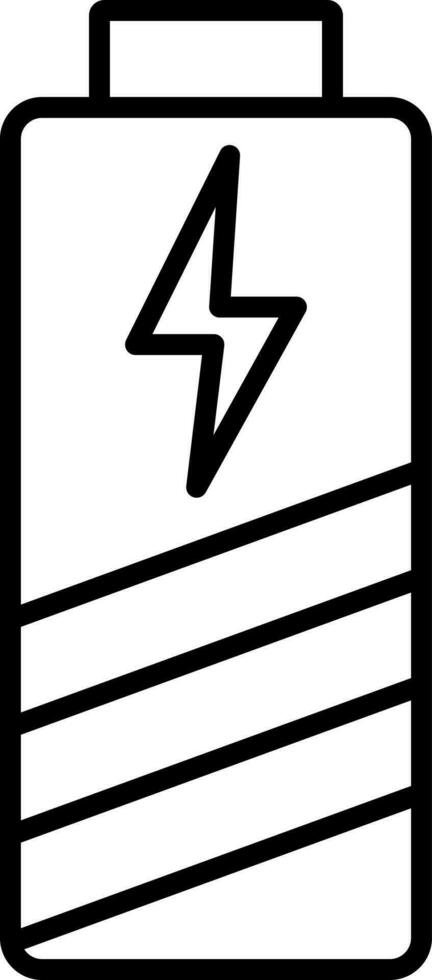 isoliert Illustration von Batterie Symbol im schwarz Farbe. vektor