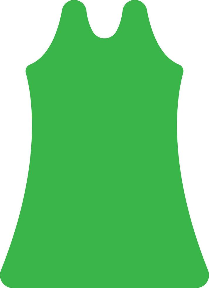 illustration av en grön klänning. vektor
