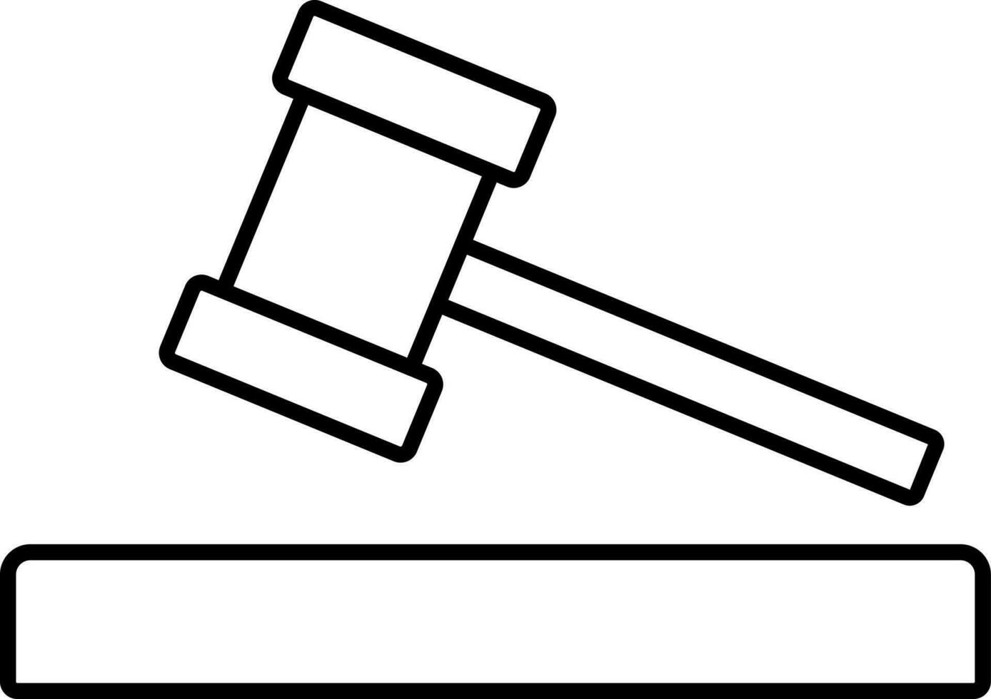 Versteigerung Hammer Zeichen oder Symbol. vektor
