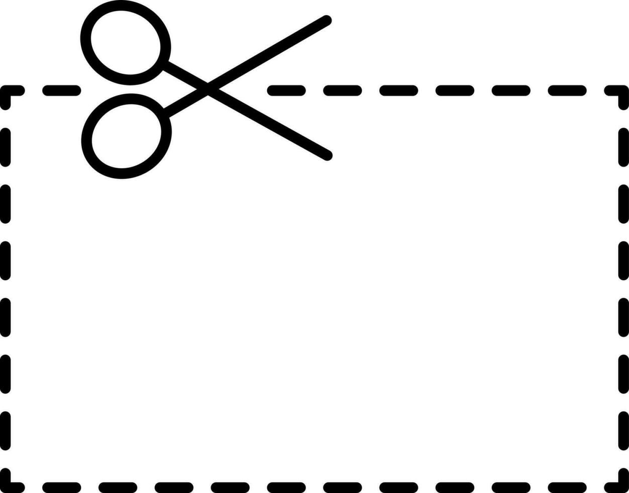 Illustration von Schere Schneiden ein Coupon. vektor