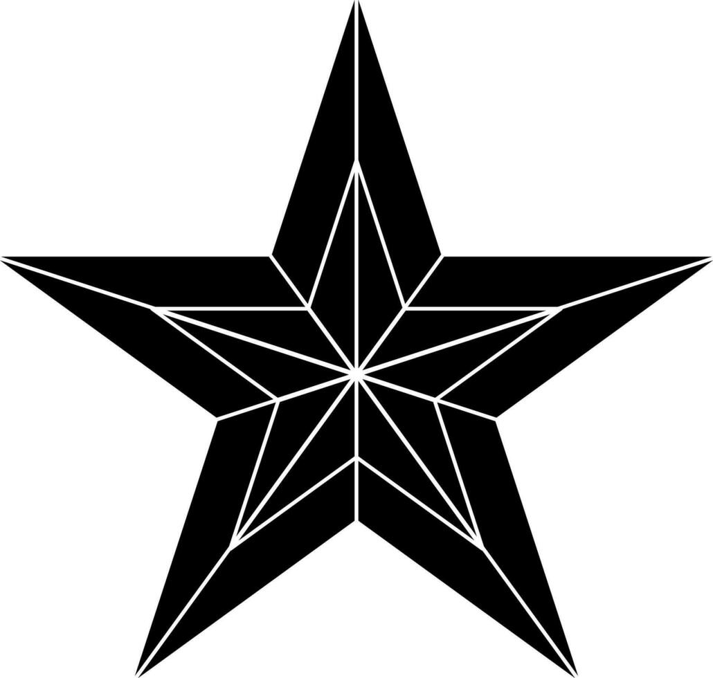 Star Abzeichen vergeben im schwarz und Weiß Farbe. vektor