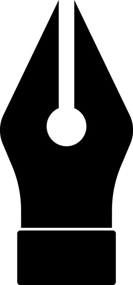 schwarz und Weiß Symbol von Brunnen Stift zum Schreiben Zweck. vektor