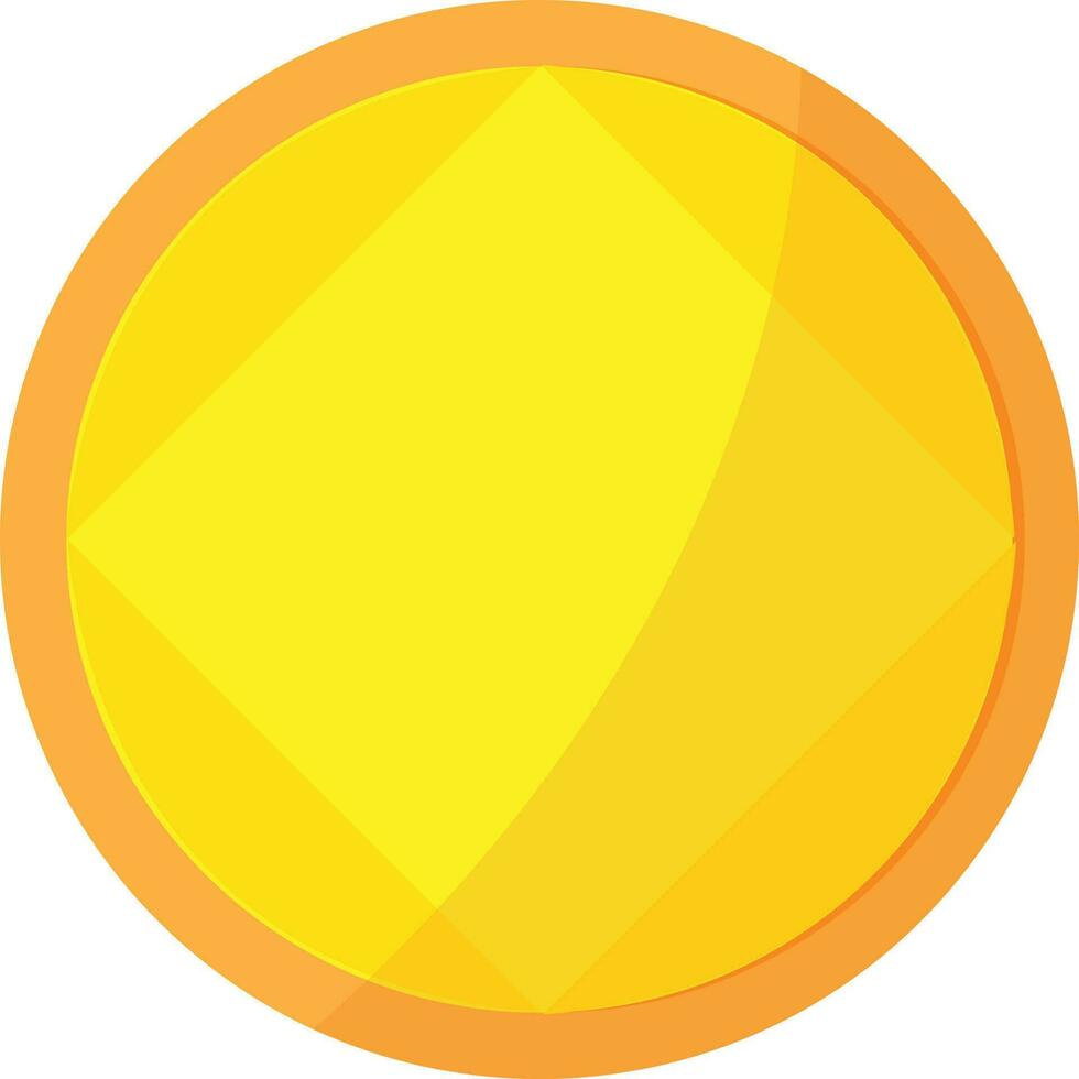 eben Stil Gold Münze Symbol. vektor