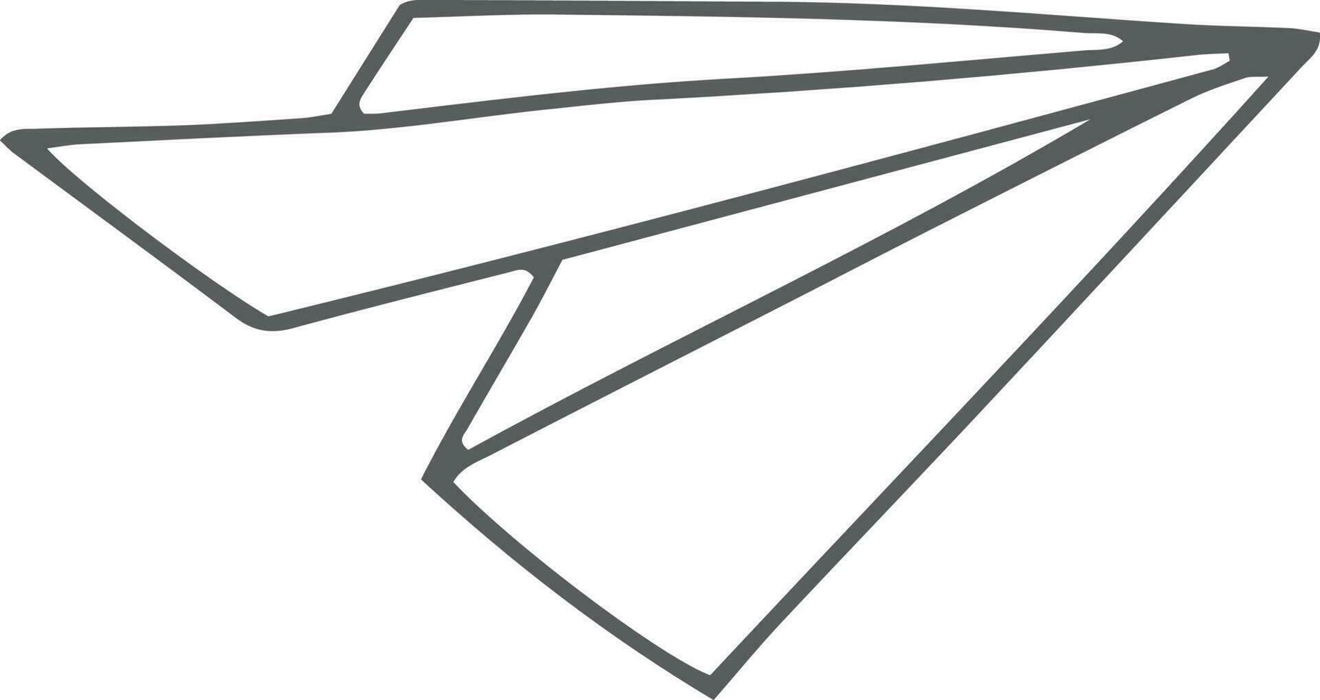 Papier Flugzeug Symbol im Gekritzel Stil. vektor