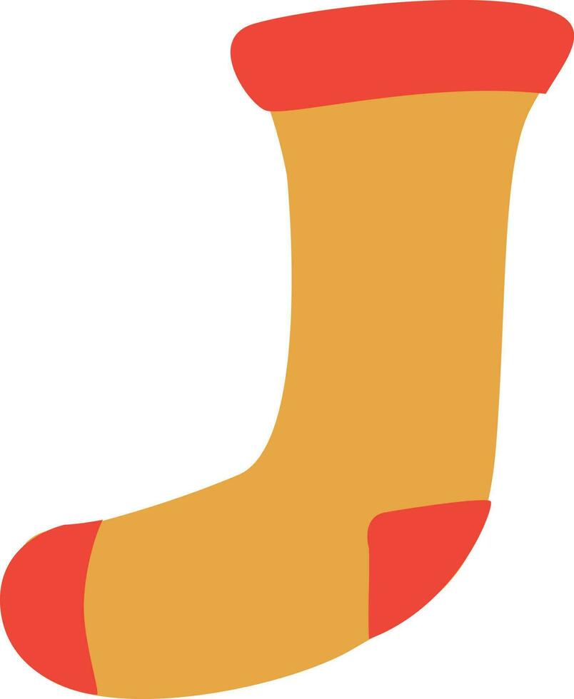 eben Stil Illustration von ein Socken. vektor