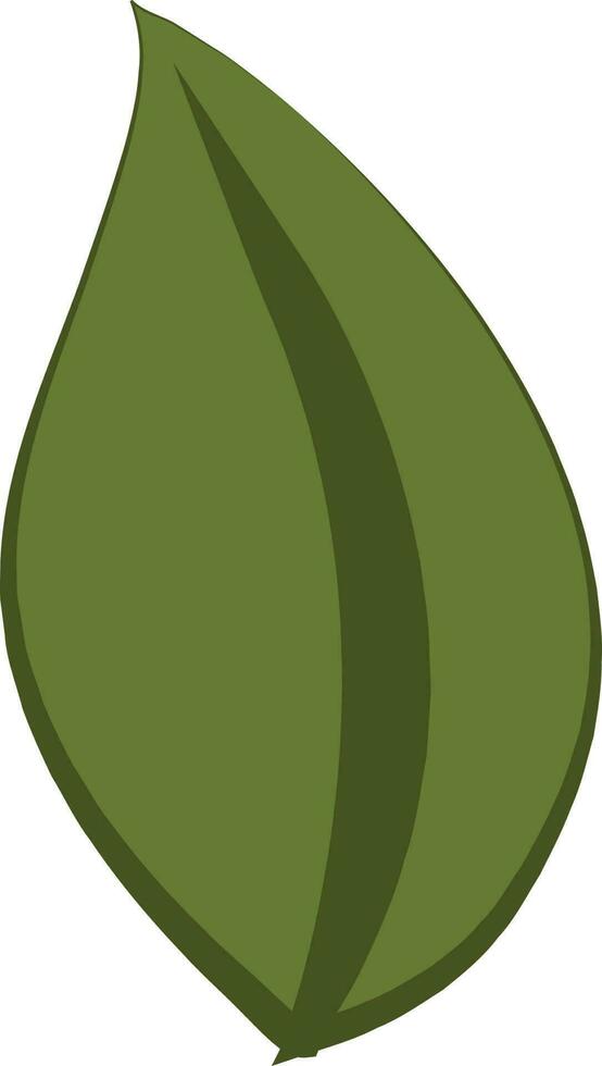 eben Stil Grün Blätter Symbol. vektor