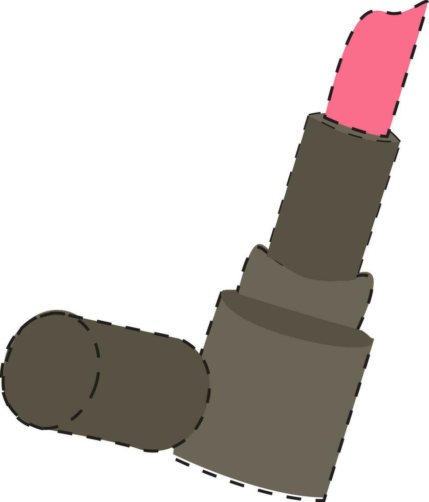 illustration av läppstift i grå och rosa Färg. vektor