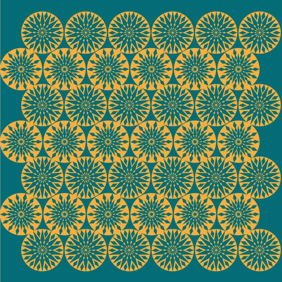 Blumen- abstrakt Design Muster auf Blau Farbe Hintergrund. vektor