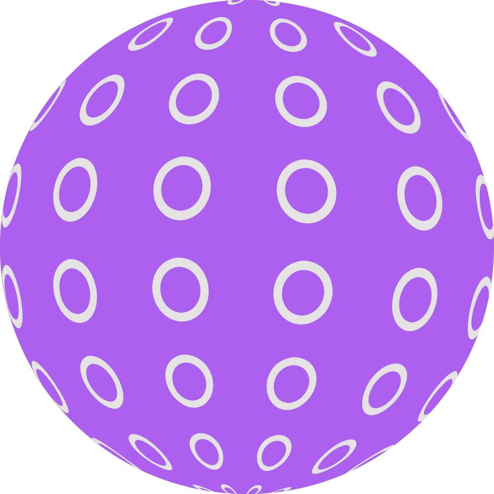lila Ball mit Weiß Kreise. vektor