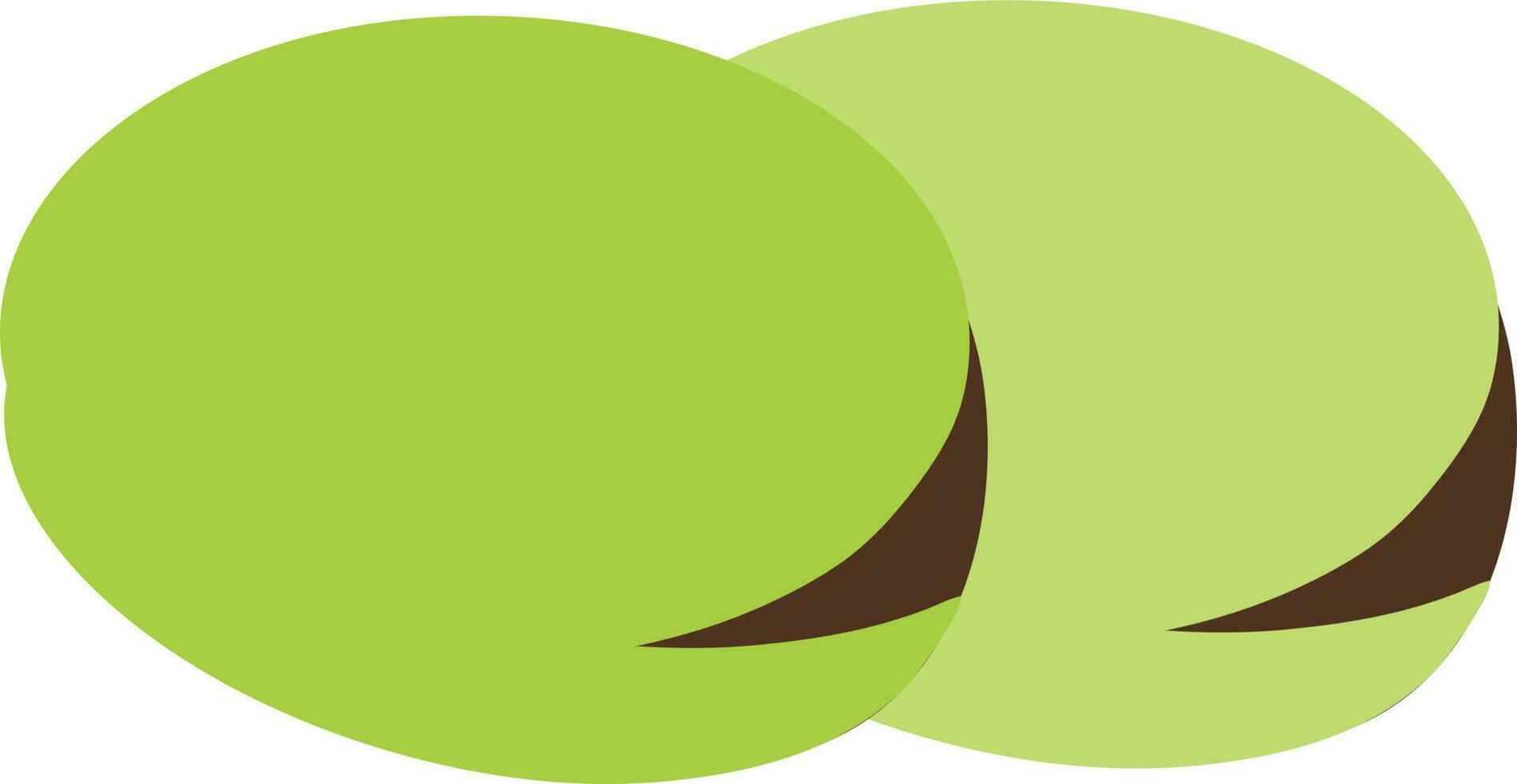 illustration av två utsäde ikon i grön Färg. vektor