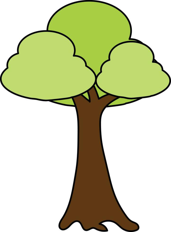 Illustration von Baum Symbol zum Öko Konzept im Schlaganfall Stil. vektor