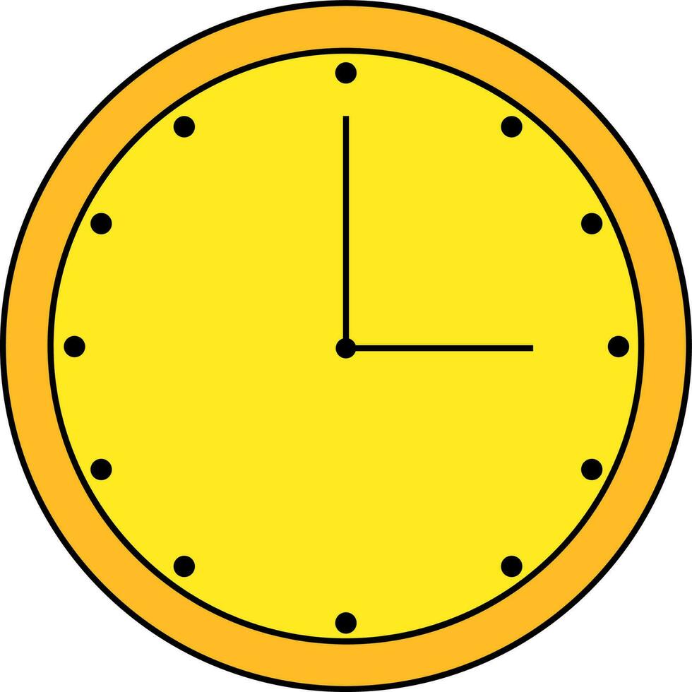 illustration av platt Kolla på eller klocka. vektor