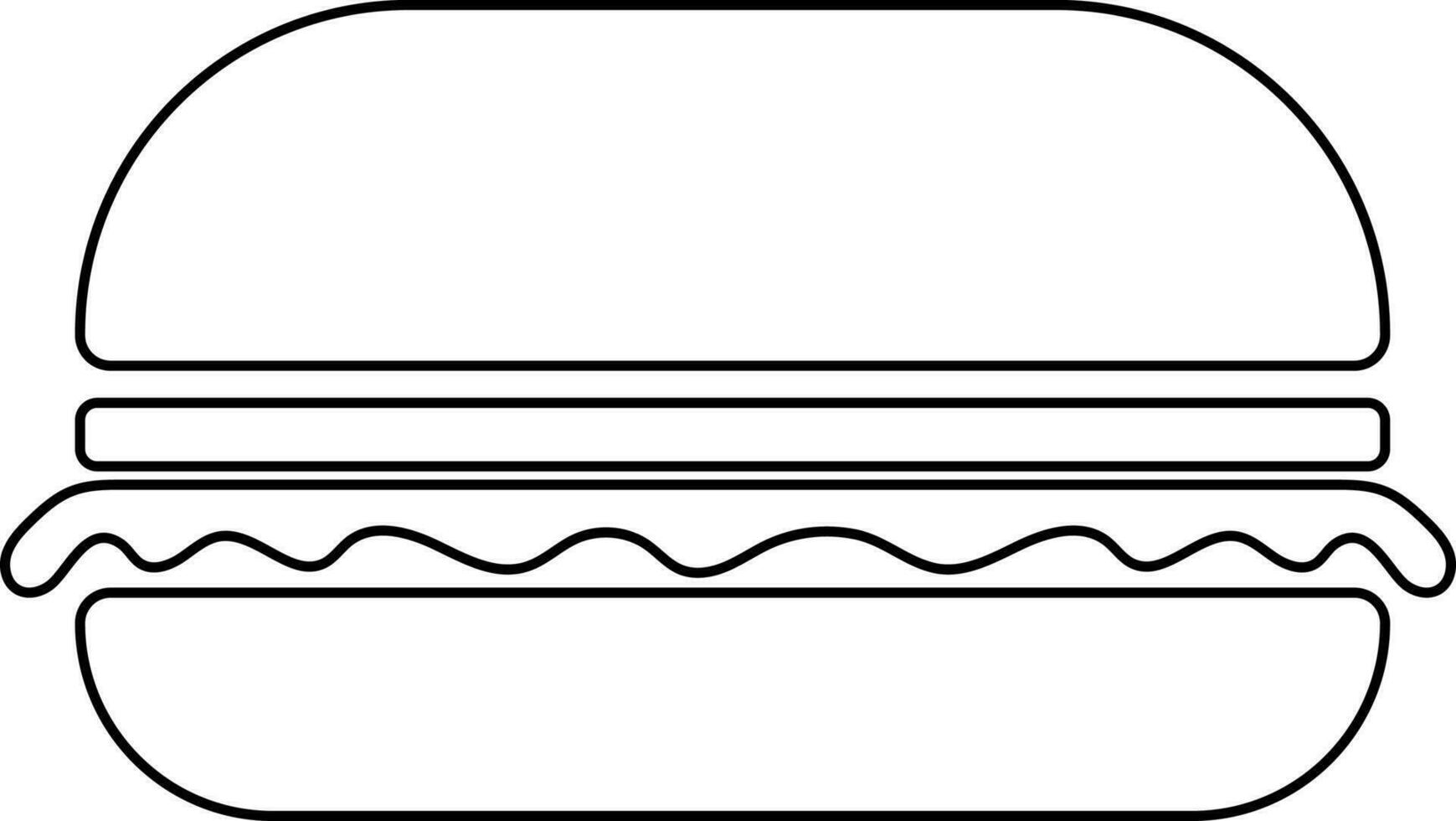 Vektor Burger Zeichen oder Symbol.
