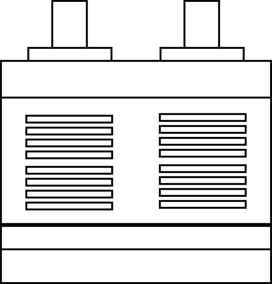 Illustration von elektrisch Transformator im eben Stil. vektor